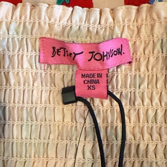 Betsey Johnson Strawberry Fields Smocked Maxi Dress XS - Picture 7 of 7